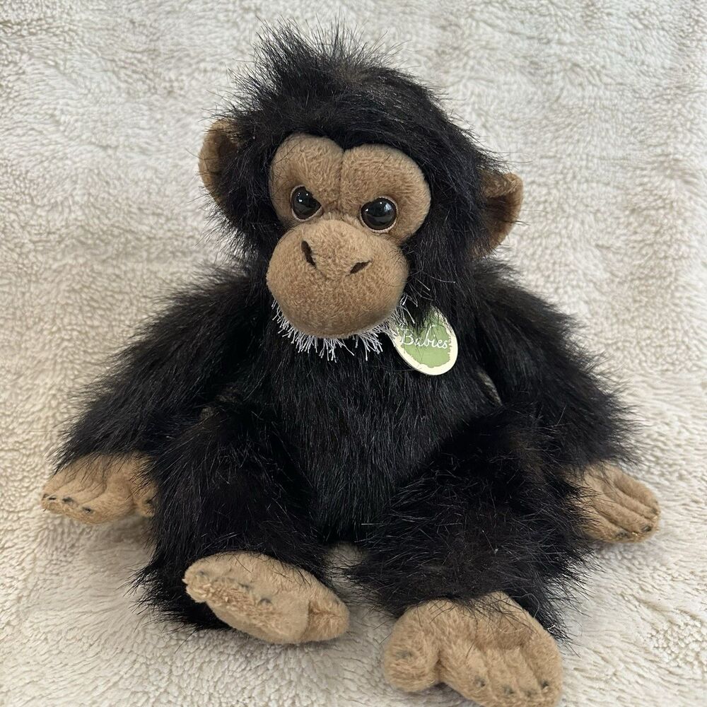 Aurora Monkey Nature Babies Stuffed Chimpanzee Ape 10" Realistic Plush